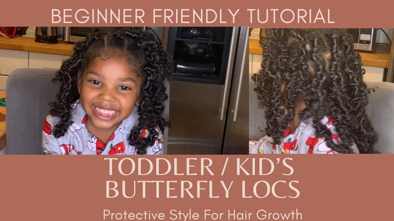 TODDLER/KIDS BUTTERFLY LOCS TUTORIAL #DISTRESSEDLOCS #GROWSHAIR