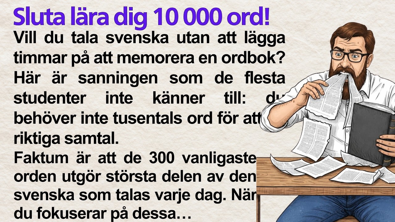 This 300-Word Secret Will Make You Fluent in Swedish| Learn Swedish Naturally with Swedishy Tales