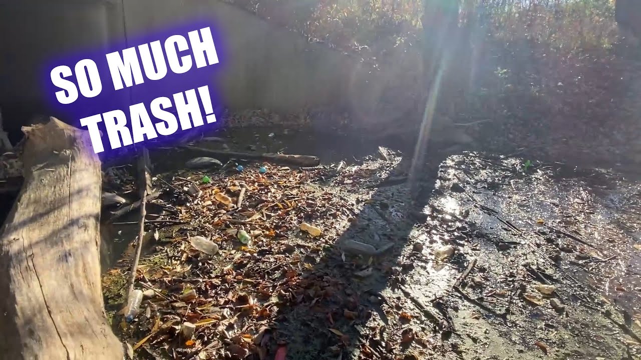 Unclogging a garbage filled culvert