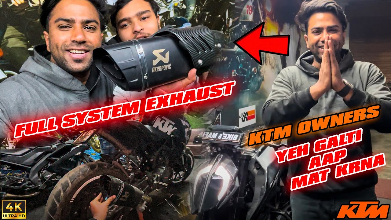 Duke 390 Gen 2 Exhaust Modified 😍| Loudest Akrapovic Exhaust 🔥| Duke 390 Gen 2 Modifications😍|