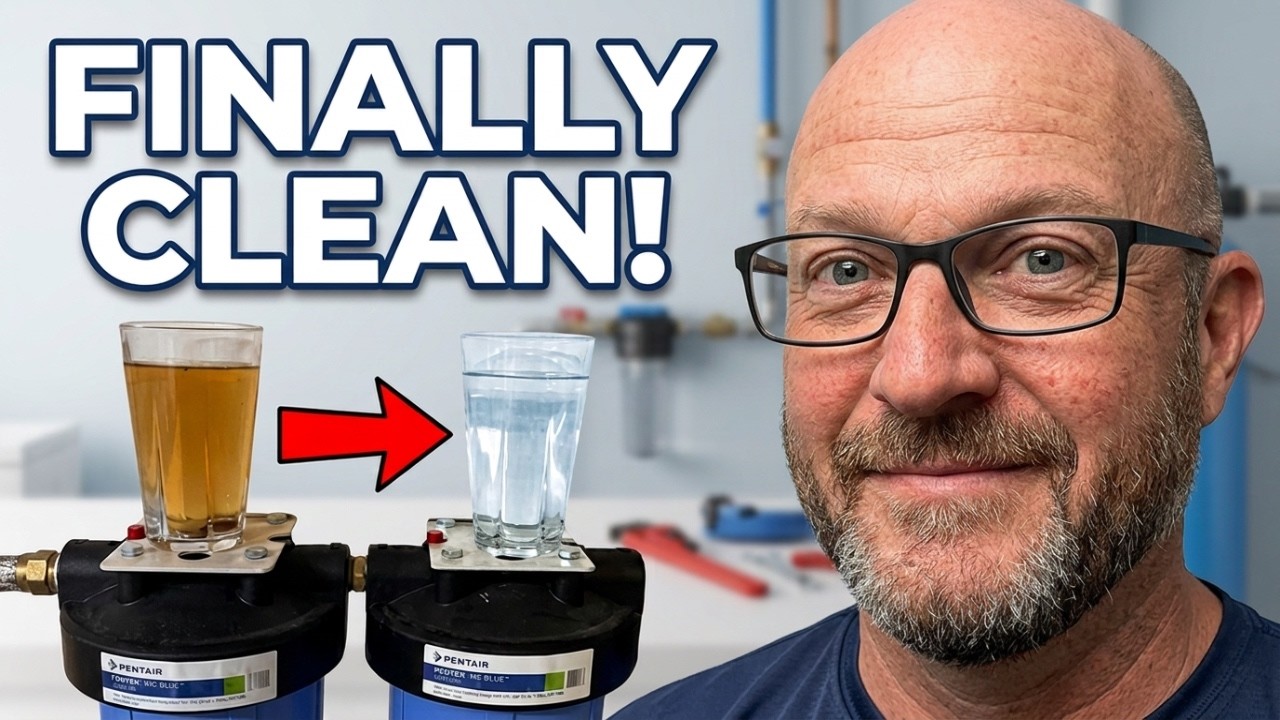 I did a DIY Whole House Water Filter System - Pentek Big Blue and GE #homeimprovement #waterfilter