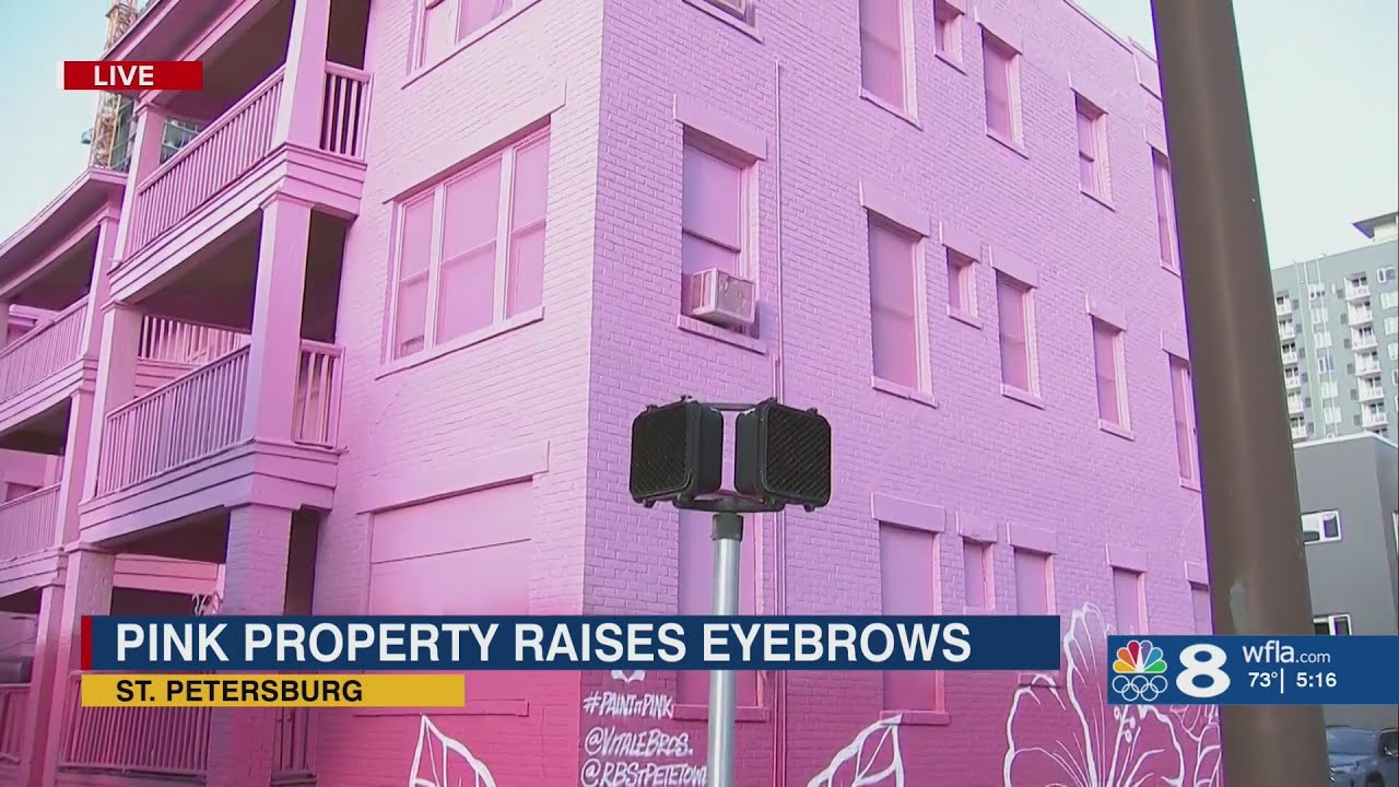 Old buildings in St. Petersburg get fresh coat of pink paint and a lot of new attention