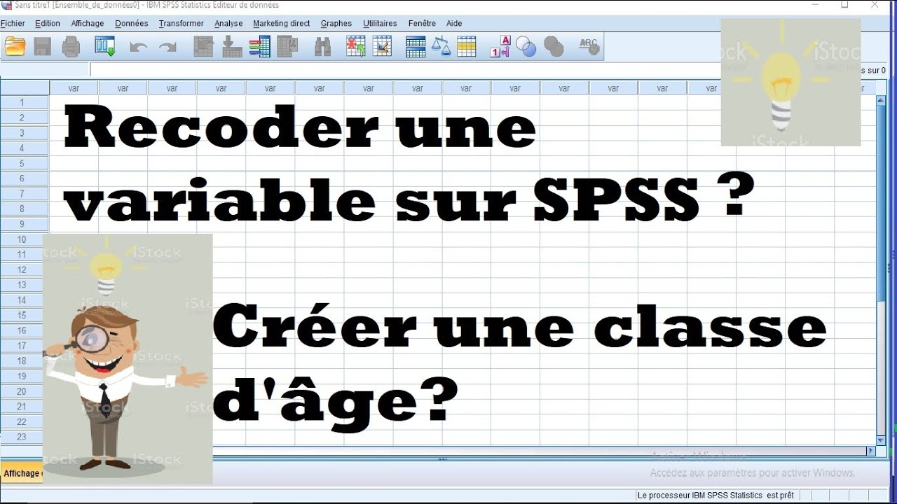 Recoder une variable (quantitative ou qualitative) sur SPSS, Exemple: Créer une classe d'âge