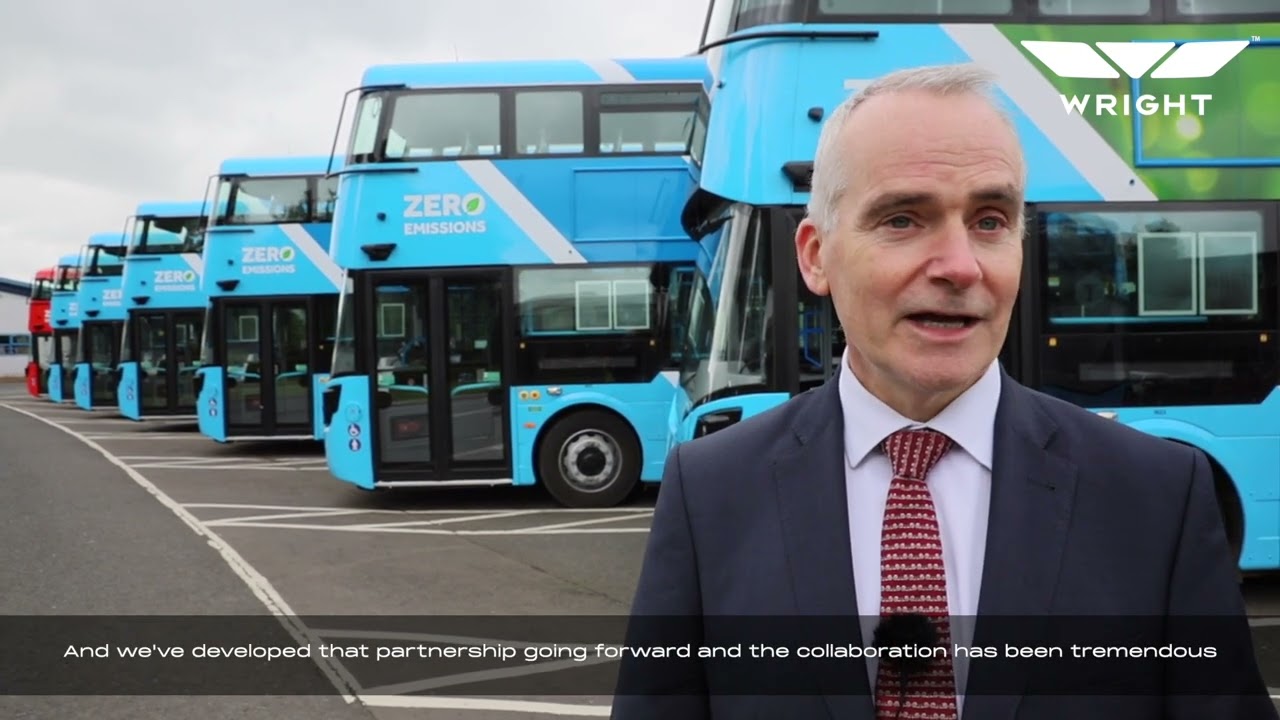 Wrightbus Translink 100 BEV and Minister visit