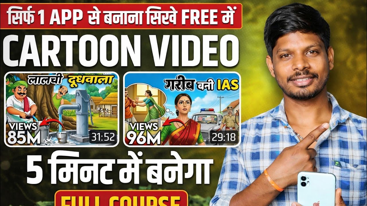 Cartoon Video Mobile se Kaise Banaye | How To Make Cartoon In Mobile || cartoon video maker app ✅ 
