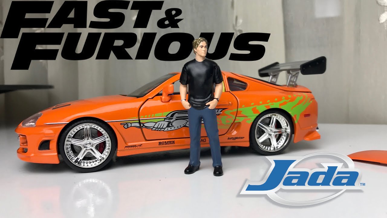 1:24 фигурка Toyota Supra и Брайана - Форсаж - Jada Toys [Распаковка]