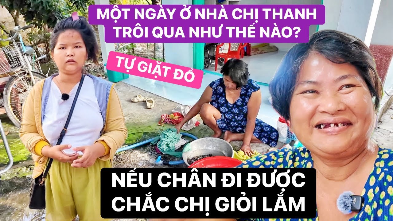 Đây là cuộc sống hằng ngày của 2 mẹ con chị Thanh, nếu đôi chân lành lặn chắc chị giỏi việc nhà lắm