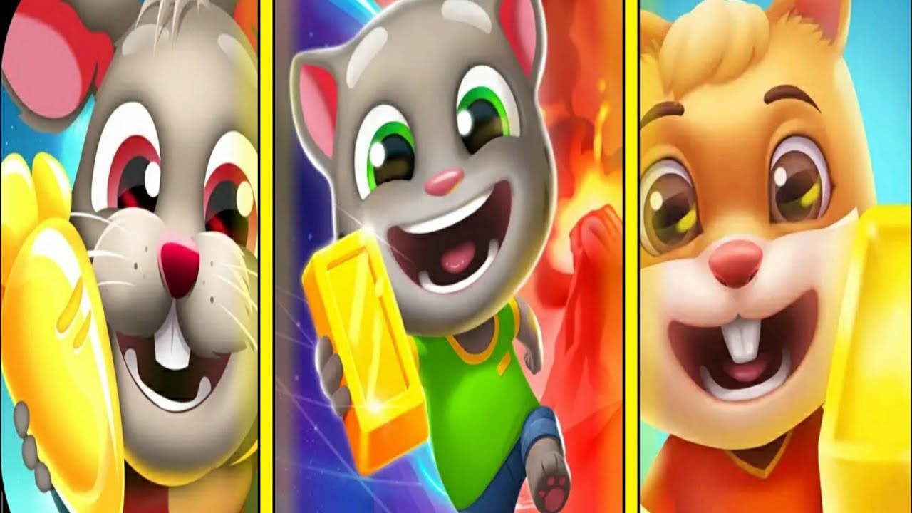 Talking Pet Gold Run VS Talking Tom Time Rush VS Run Talking Ninja Run! Gameplay