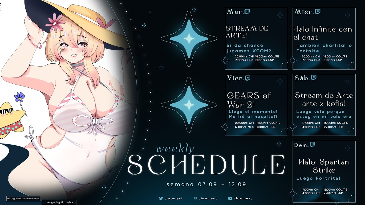 【HORARIO SEMANAL】MANTENTE INFORMADO DE LO QUE OCURRE!【Chrome Cottontail】