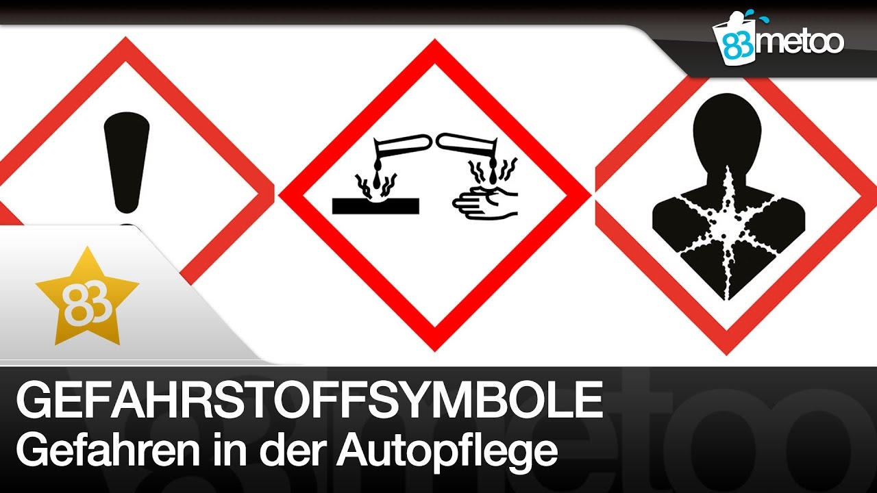 Gefahrstoffe/Gefahrstoffsymbole bei Autopflege laut CLP Verordnung GHS Global harmonisiertes System