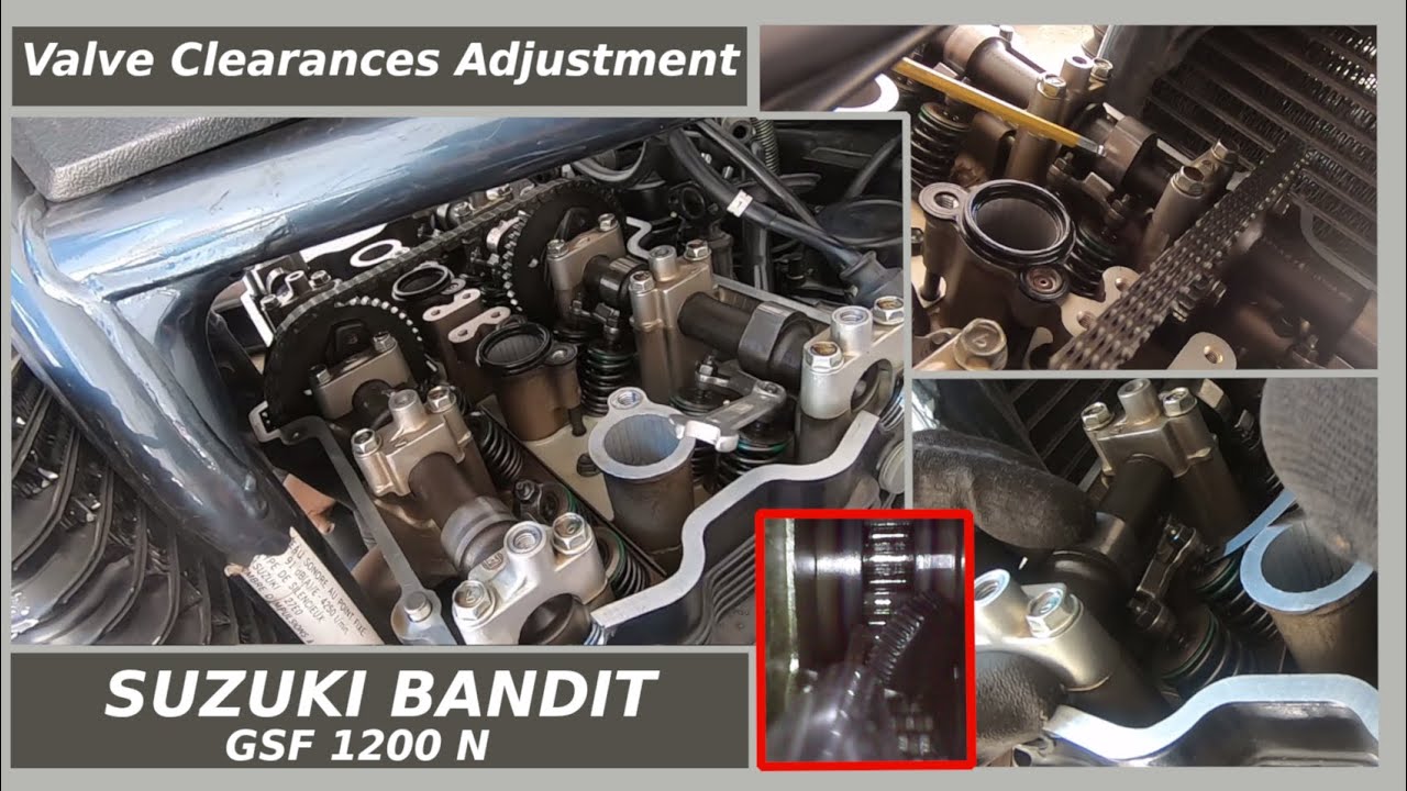 Suzuki Bandit GSF 1200 N - Valve Clearance Check & Adjustment (HD)