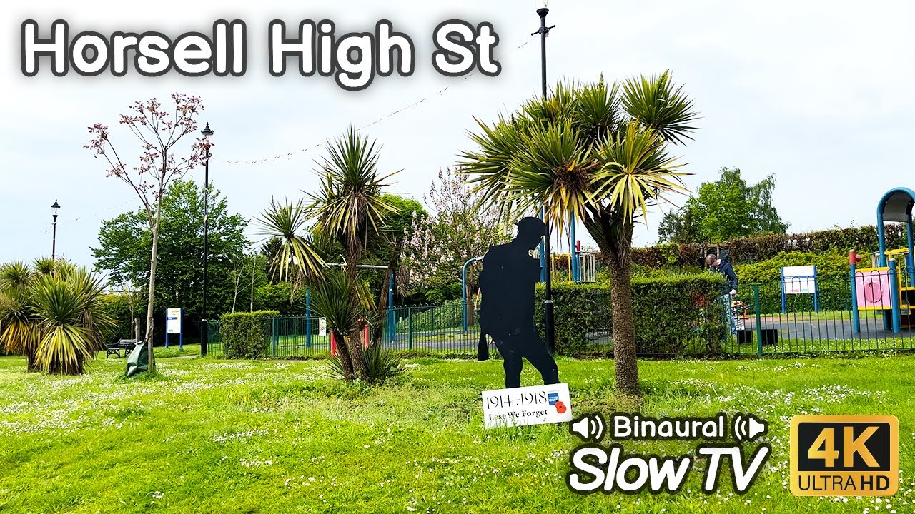 Exploring Horsell High Street near Woking, UK