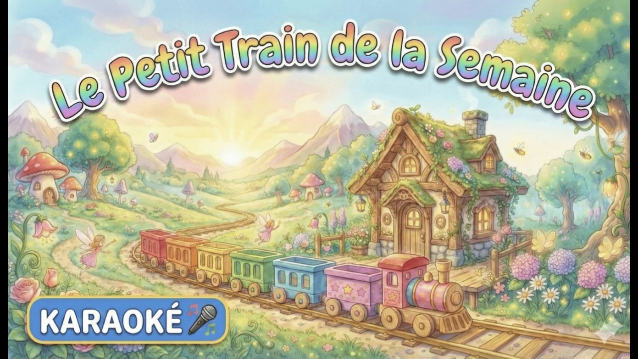🎤 Le Petit Train de la Semaine (Version KARAOKÉ) - Chante les jours! 🚂 Comptine maternelle