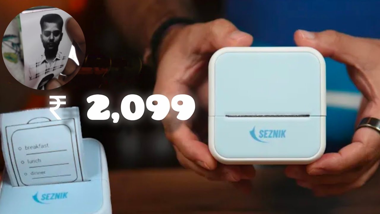 SEZNIK Mini Bluetooth Thermal Printer - for students project,  level print and office use