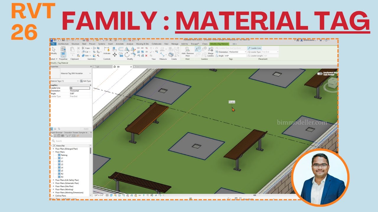 Тег материала: Создание семейства в Revit