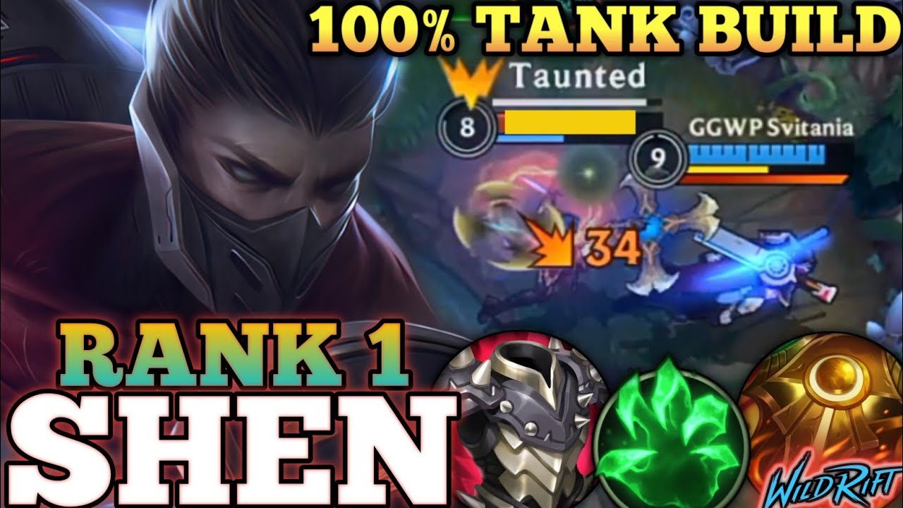 SHEN IRRITATING 100% TANK DMG! TOPLANE MVP PLAY - TOP 1 GLOBAL SHEN BY GGWP Svitania - WILD RIFT