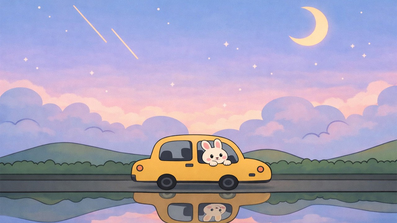 [Playlist] Quiet Ride Under the Moon 🌙🚗 | Soft Lofi for Relax & Deep Thoughts
