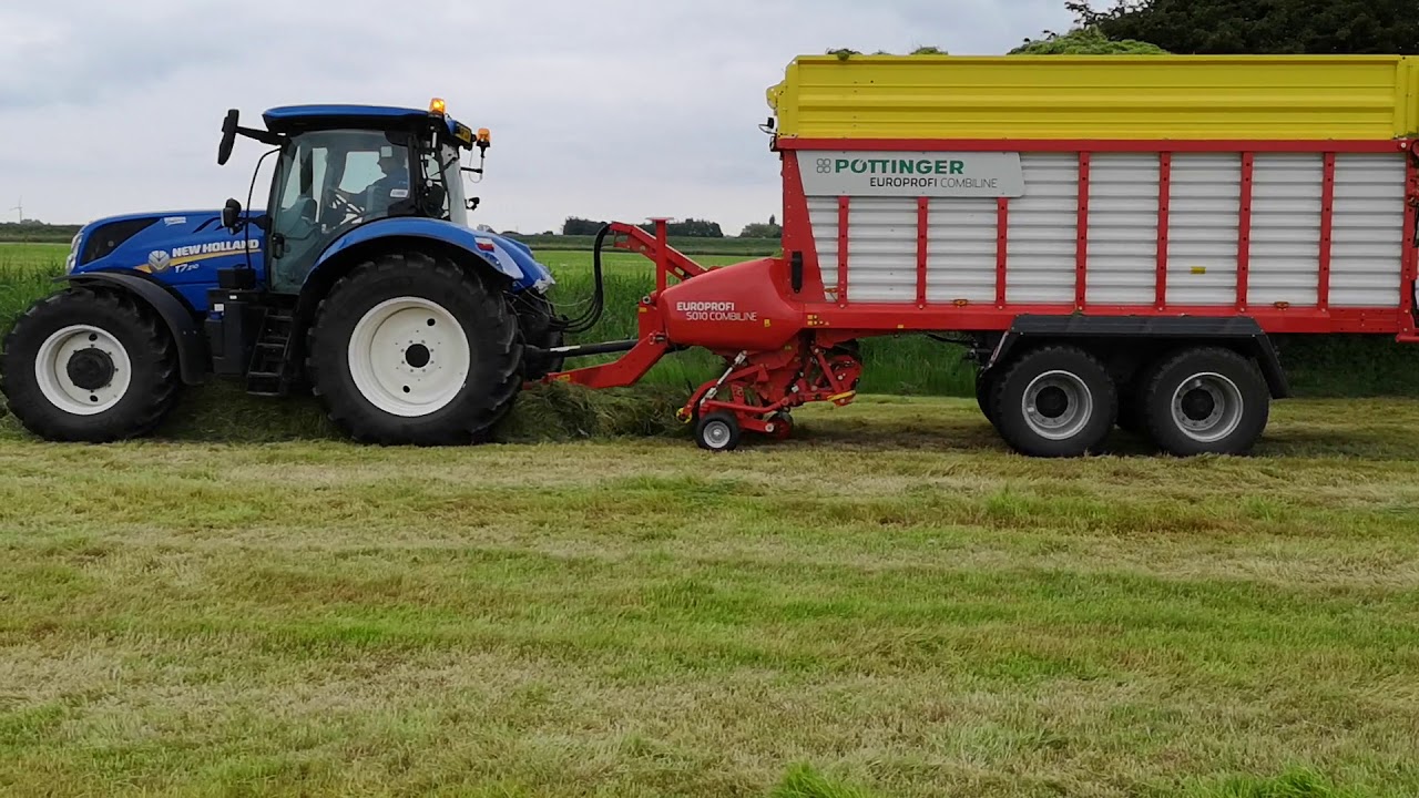 New Holland with Pottinger Forage Wagon