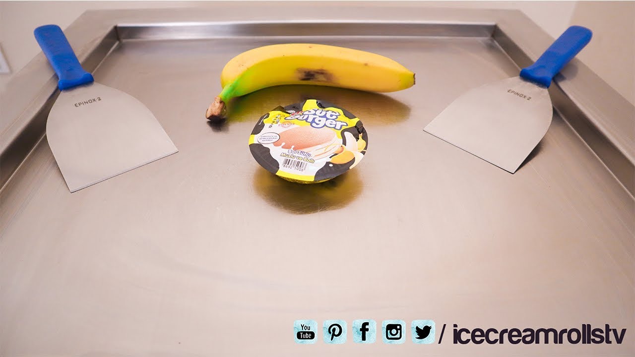 ASMR - Pancake and Banana Ice Cream Rolls | oddly satisfying fast ASMR relaxing Sound for Sleeping