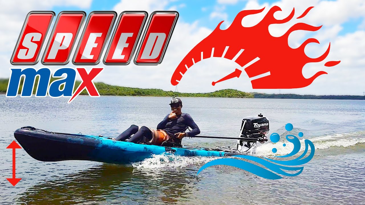 TESTE DE VELOCIDADE DO MOTOR DE POPA TOYAMA 3.6HP COM GPS NO CAIAQUE + DICA DE FUNCIONAMENTO! 😎✔