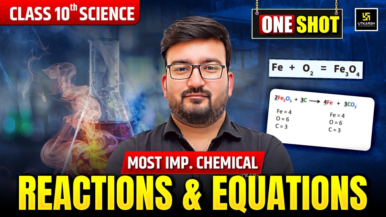 RBSE Class 10 Science: All Chemical Reactions & Equations in One Shot 🔥 | Board Exam 2026