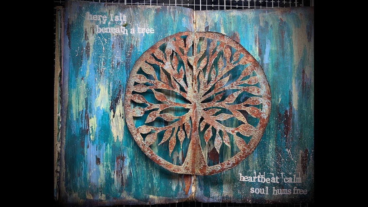 Rusty Tree Altered Book Art Journal Tutorial