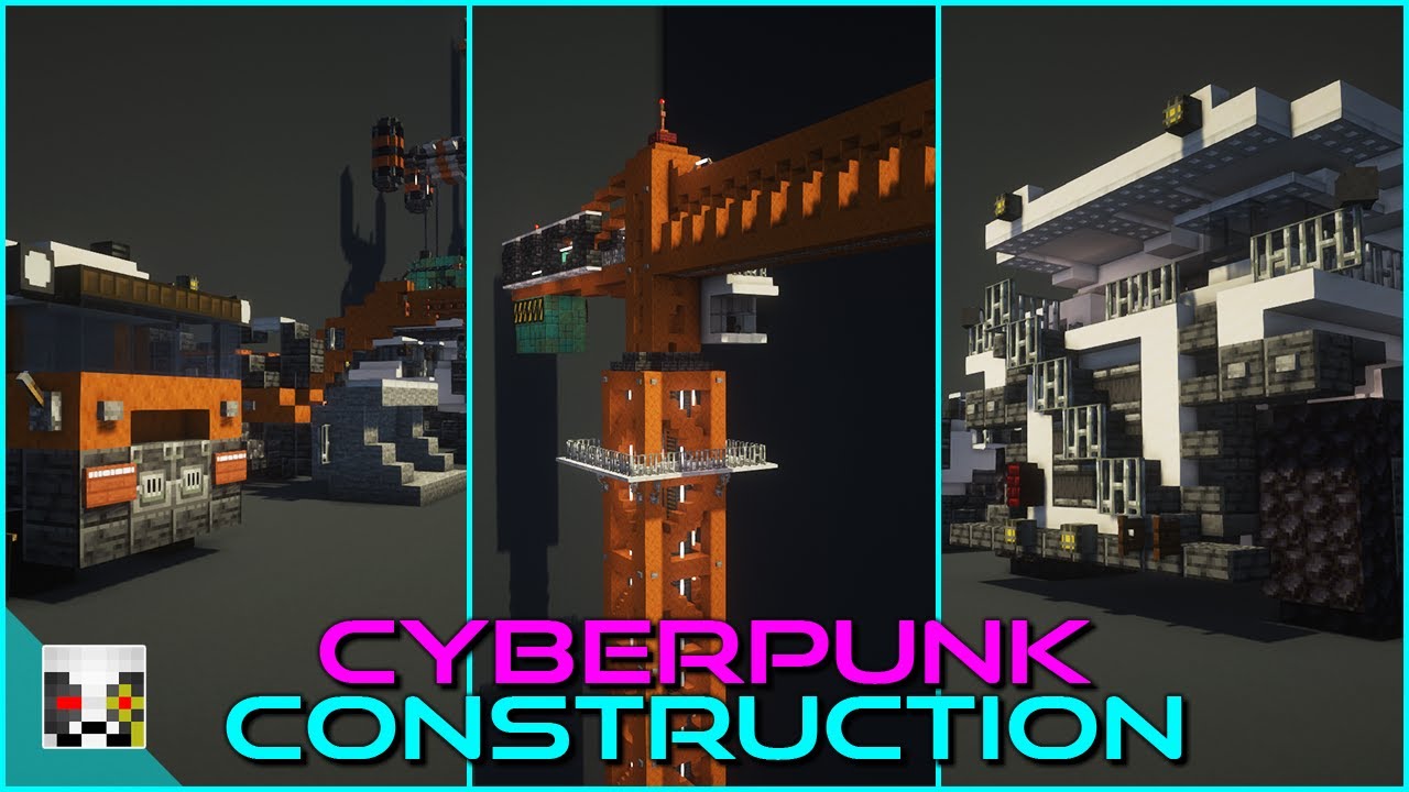 Cyberpunk CONSTRUCTION Ideas - Minecraft 1.19+