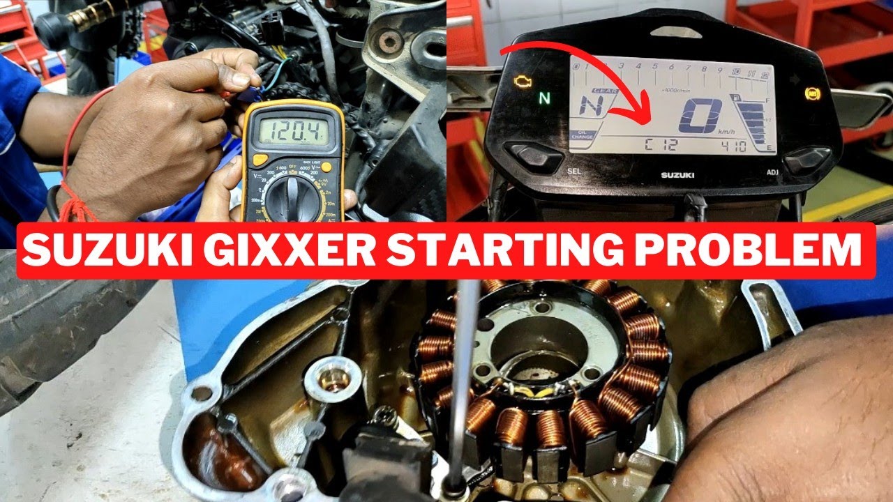 Suzuki Gixxer Starting Problem Slove ⚡|| BS6 ||  C12 ? @sanbikepoint