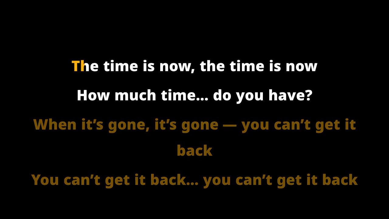 YOU CANT GET IT BACK