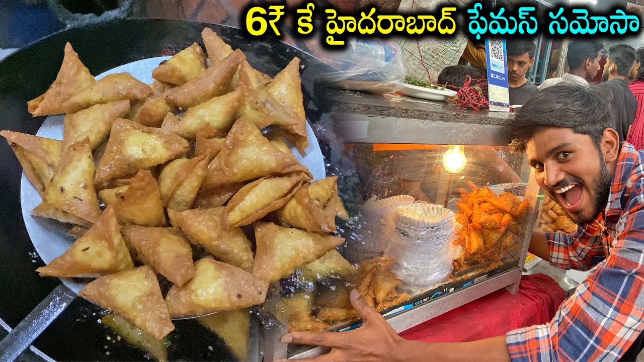 Famous Hyderabad Sweet Corn Samosa and Onion Samosa | Street Food in Hyderabad | Roadside Food