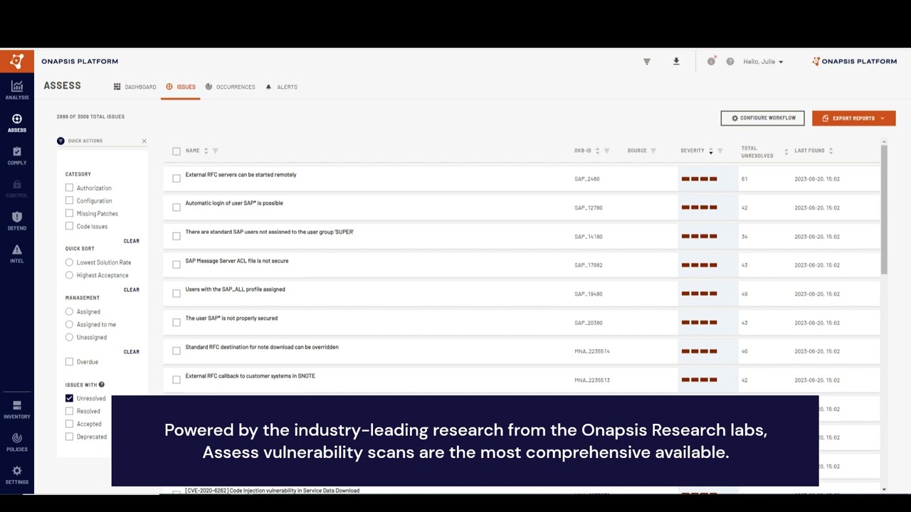 Gain Deep Visibility into Your ERP Attack Surface with Onapsis Assess