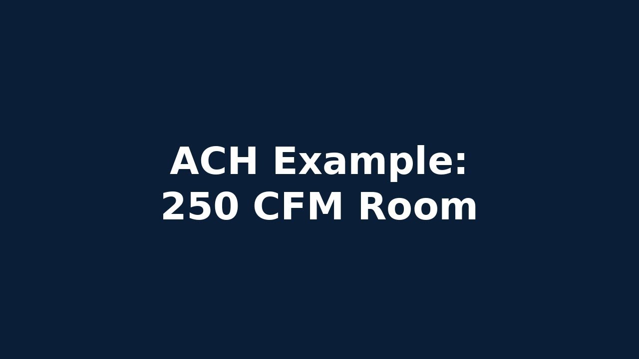 ACH Example | How to Calculate Air Changes per Hour from CFM