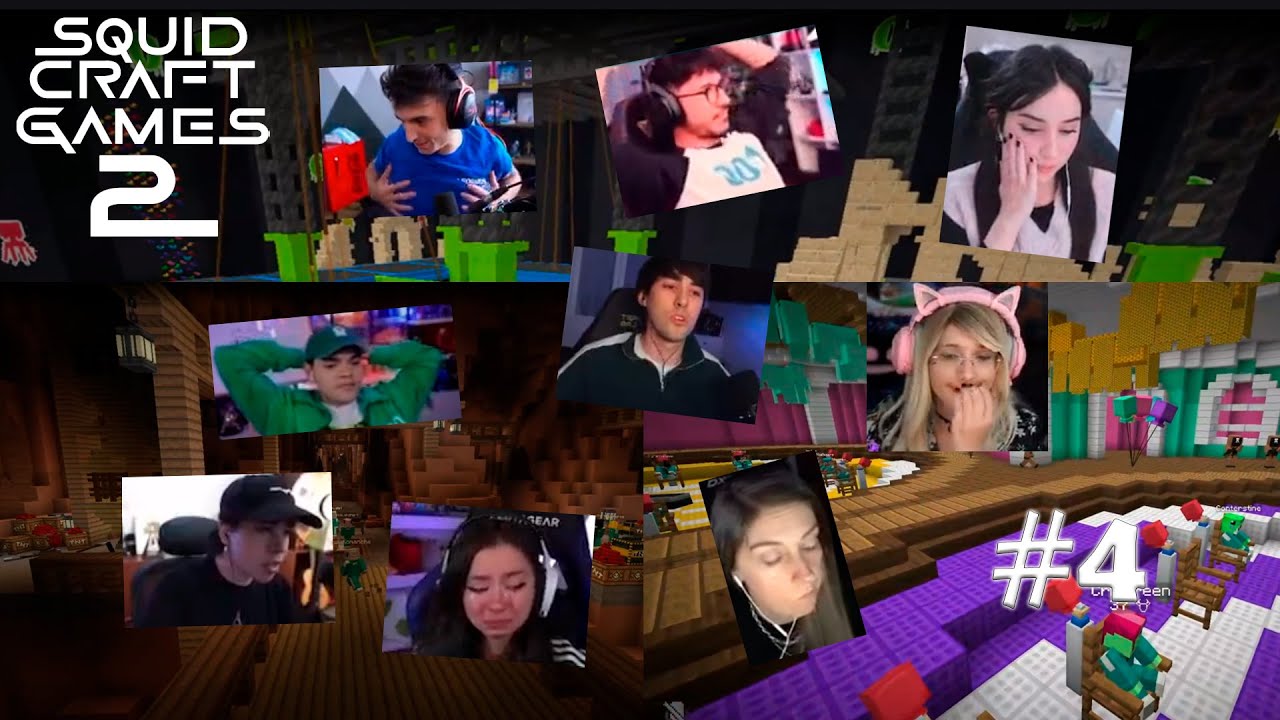 TODAS LAS MUERTES y MEJORES MOMENTOS en SQUID CRAFT GAMES&nbsp;2&nbsp;DIA&nbsp;4&nbsp;🦑