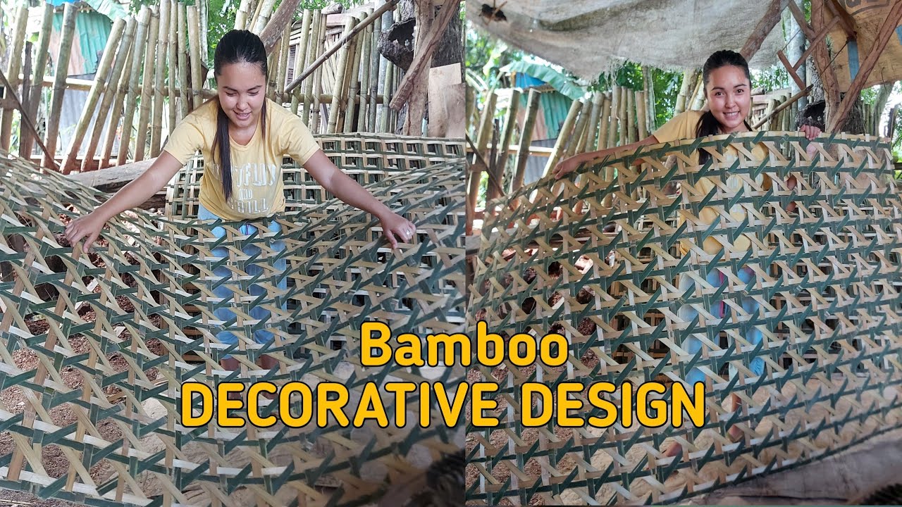 How to make Bamboo Decorative design for windows & poultry #primitivetechnology #indayamaiadventure