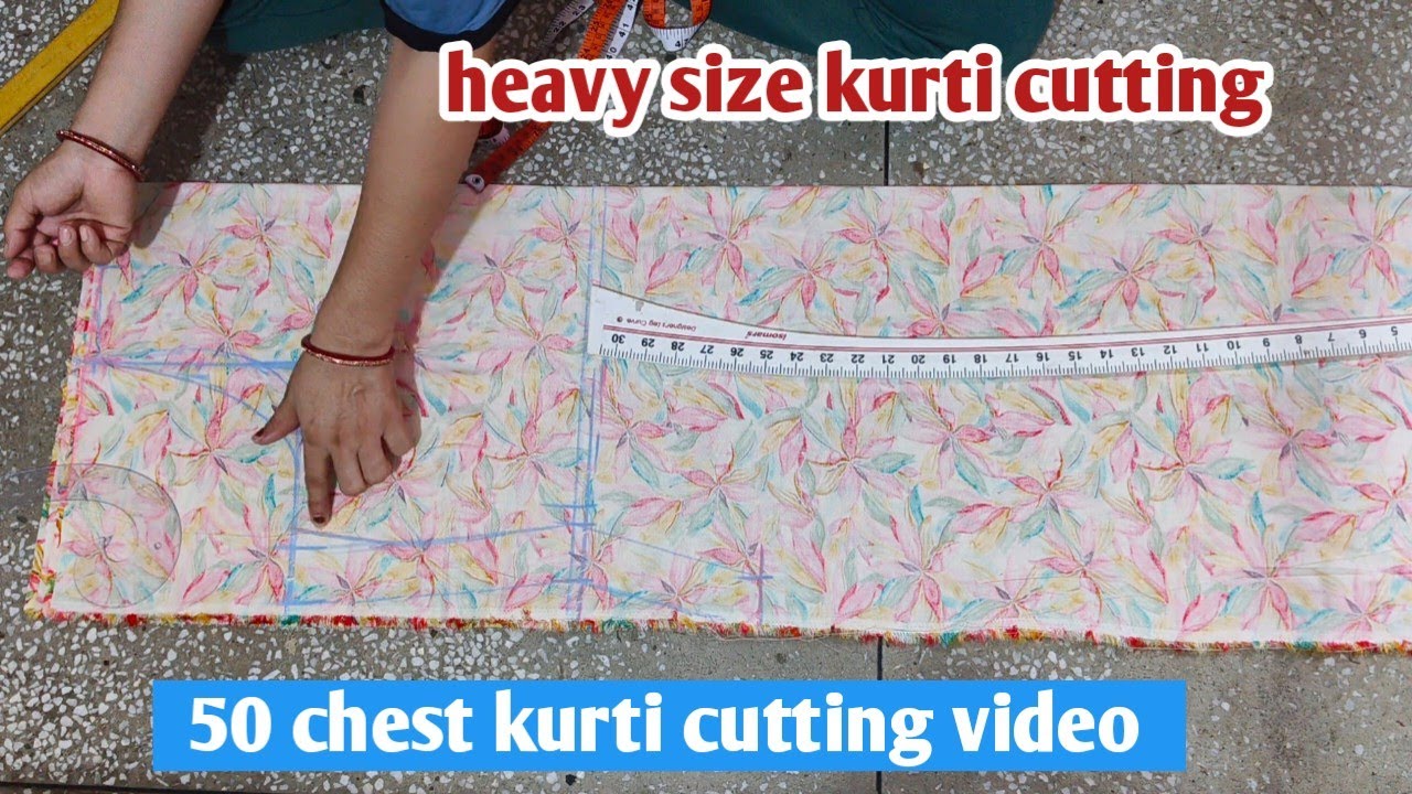 50 chest ki full heavy size kurti cutting video/new Neha boutique