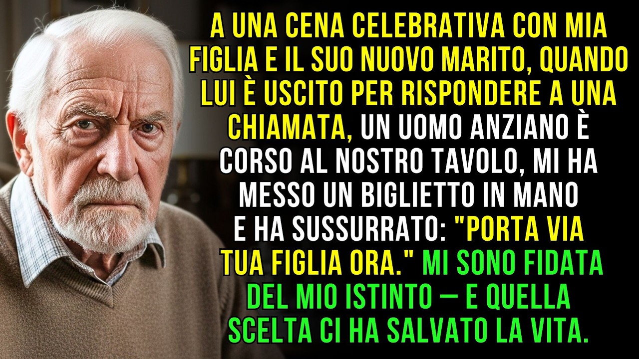 Quando il marito di mia figlia è uscito, un anziano mi ha dato un biglietto: «Porta via tua figlia!»