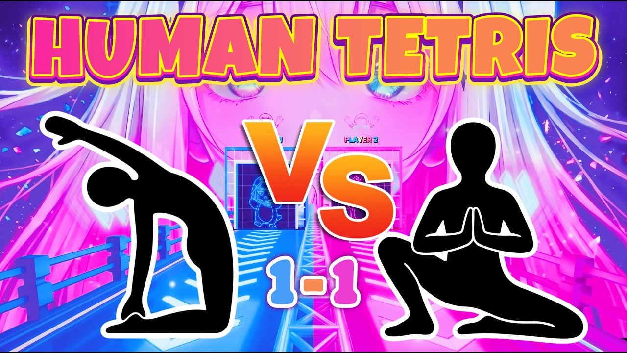 HUMAN TETRIS 2 Players PvP Showdown ⚔️ | Who Will Win? | Viral Immersive Interactive Warm-Up #14