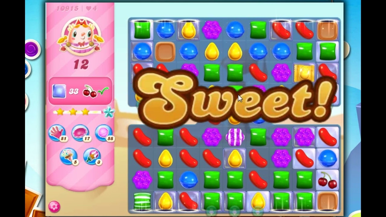 Candy Crush Saga Level 10915 - Sugar Stars, 29 Moves Completed, No Boosters