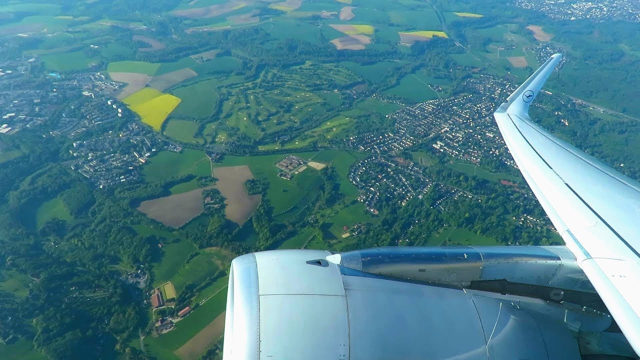 Lufthansa Airbus A320ceo ONBOARD Takeoff from Düsseldorf Airport (DUS) | Seat 6F