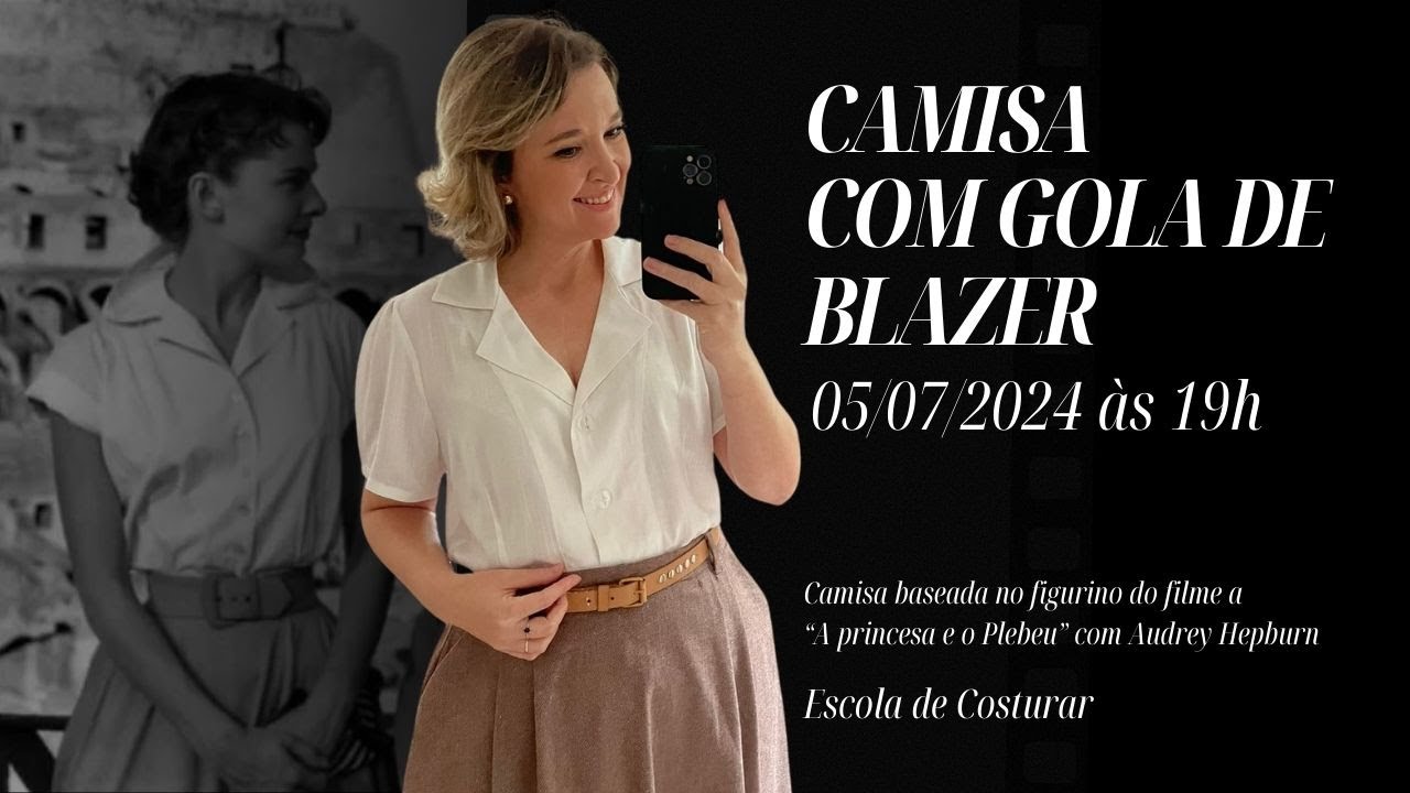 CAMISA COM GOLA DE BLAZER | Série Audrey Hepburn