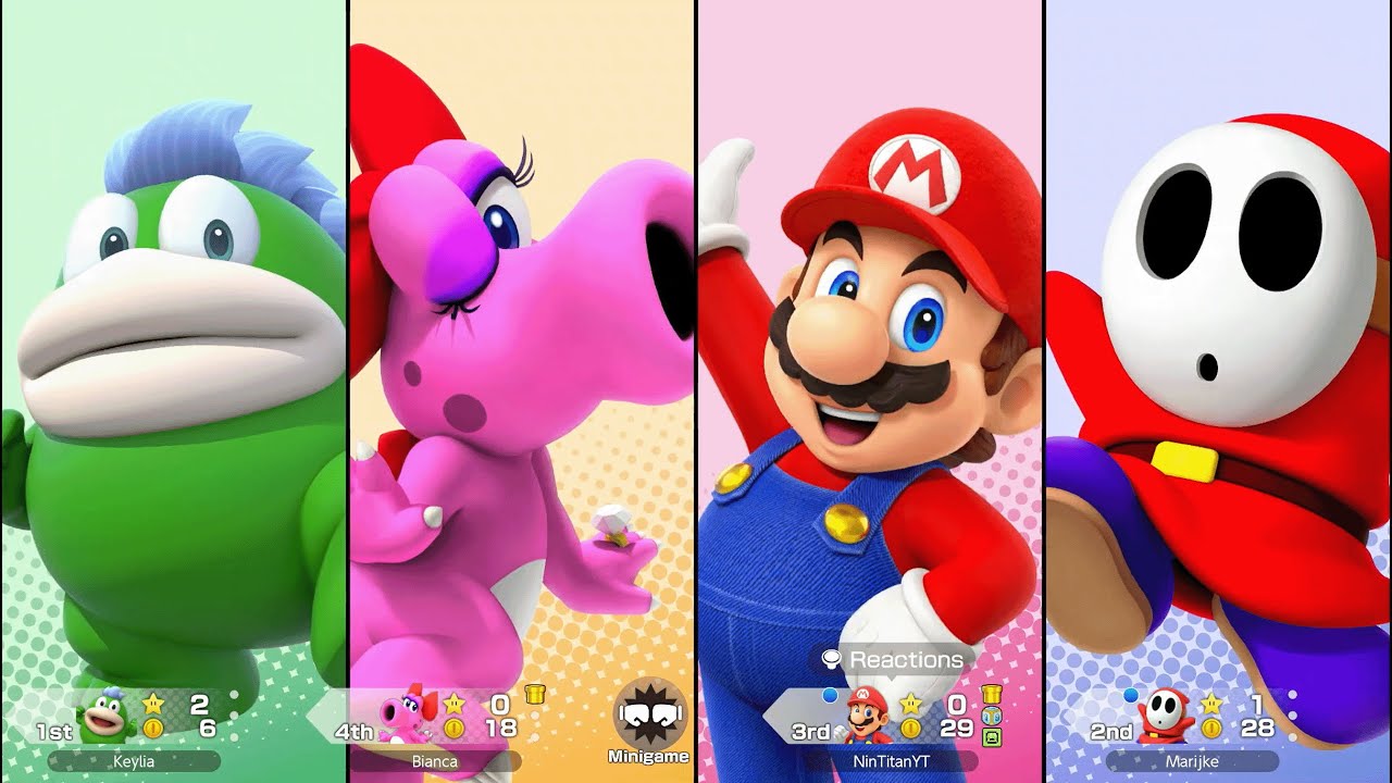 Super Mario Party Jamboree - Mario vs Spike vs Shy Guy vs Birdo -  Mega Wiggler's Tree Party