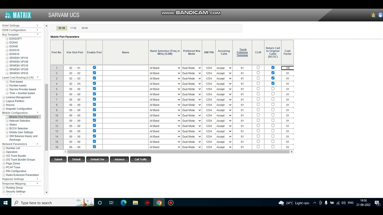 MATRIX IPPBX PROGRAMMING MENU PART 3