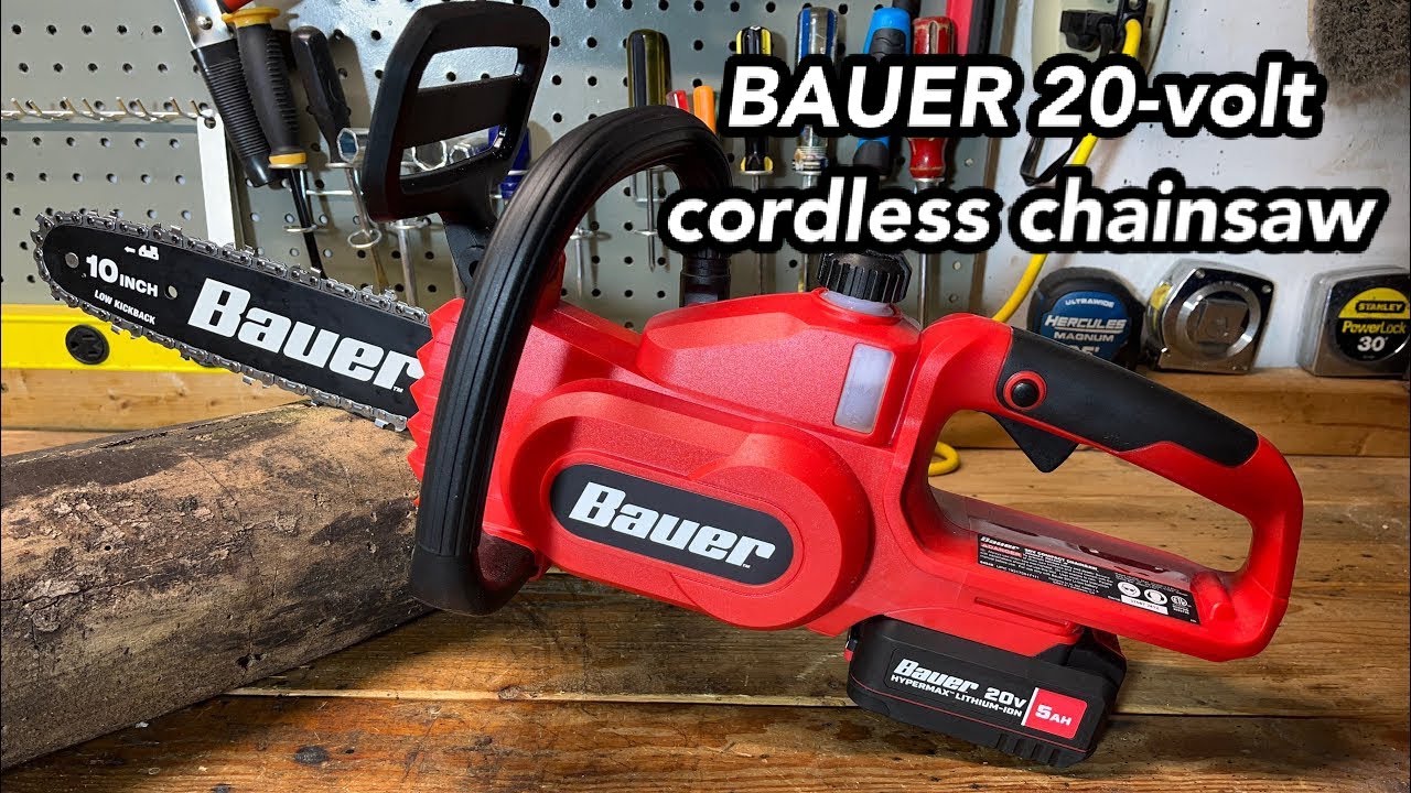 BAUER 20-volt cordless chainsaw - review