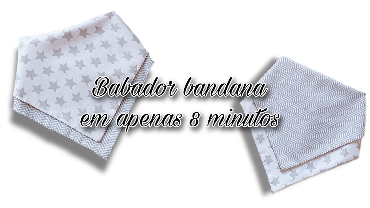 Babador bandana fácil em apenas 8 minutos- bandana bibs easy baby bib tutorial