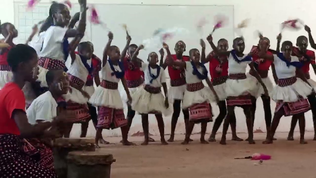STUDENTS PERFOMING A MIJIKENDA TRADITIONAL FOLK SONG