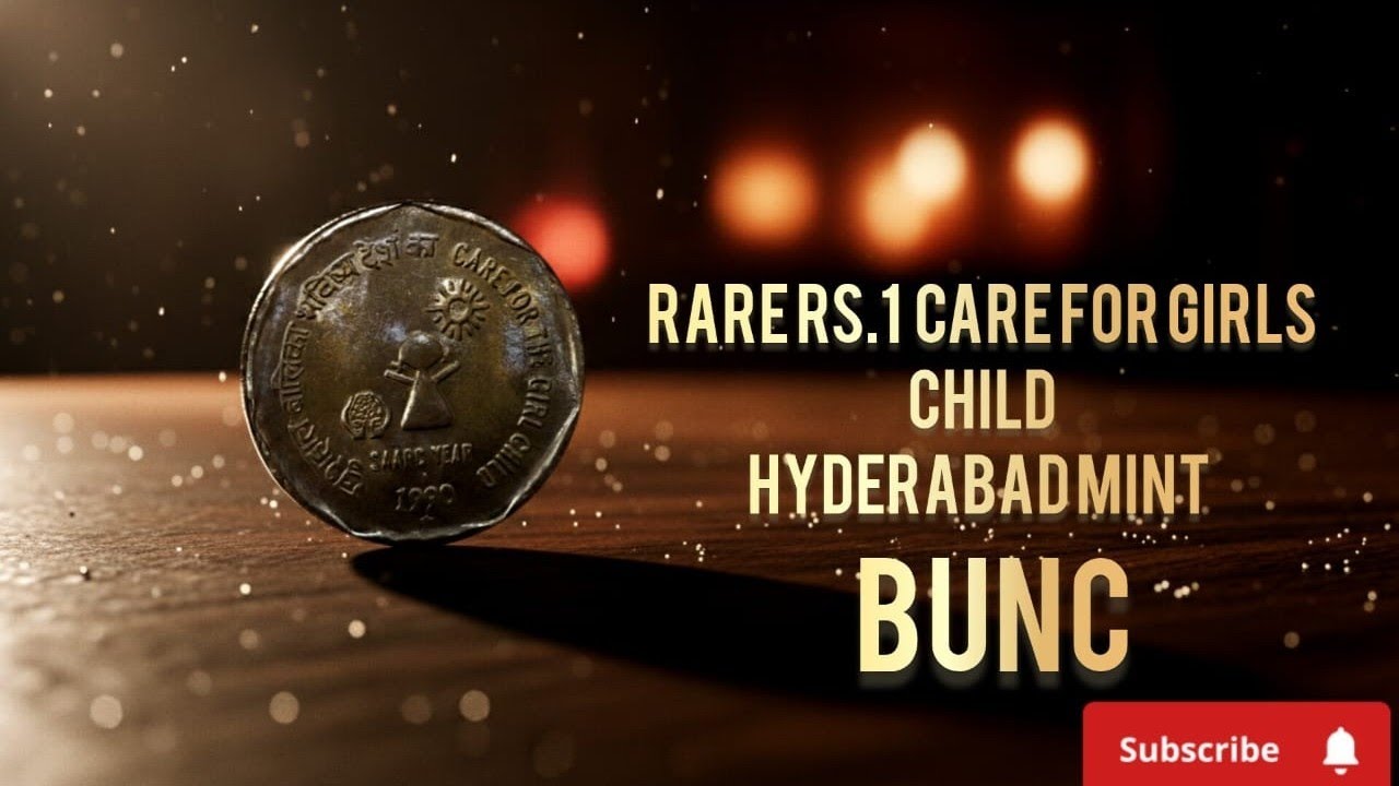 Rare Rs1 Care for Girls Hyderabad Toned BUNC| X-Rare Rs5 Crop Science Base UNC| Rs1 1984 BUNC| #coin