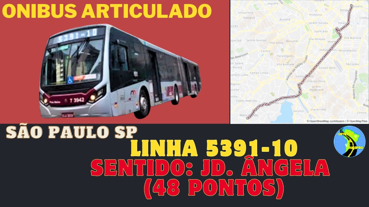 Ônibus São Paulo SP Brasil - Linha 5391-10 Largo São Francisco - Jardim Ângela
