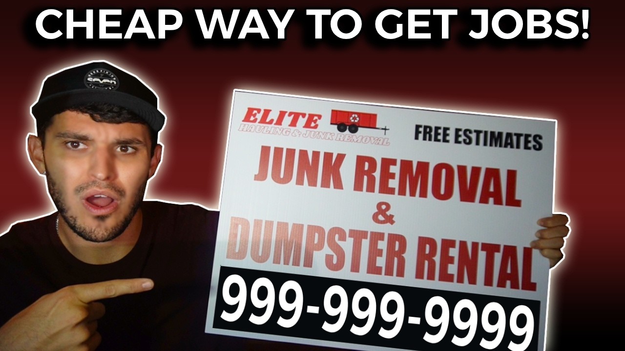 Bandit Sign Marketing -  Putting Out 50 Yard Signs in One Day! - CHEAP