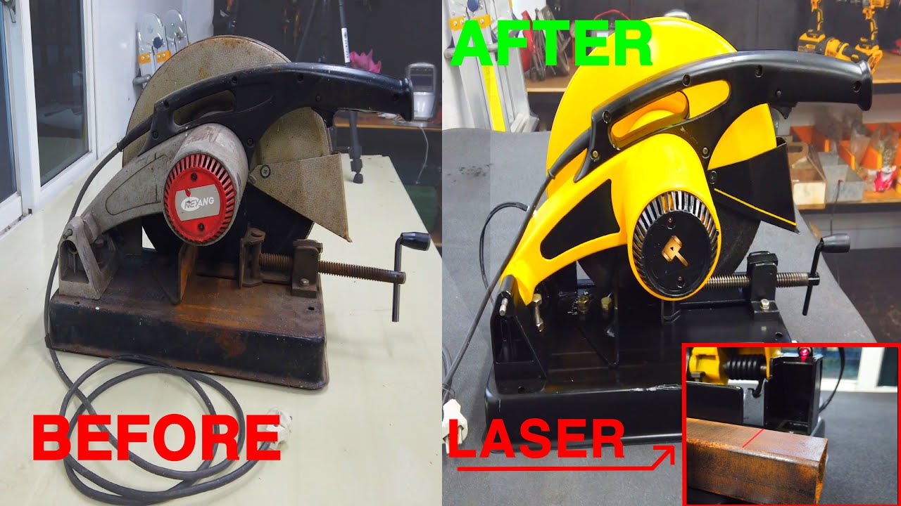 오래된 고속절단기 개조하기(레이저 모듈 장착) / Remodel Old Metal Cutter(Install Laser Module)