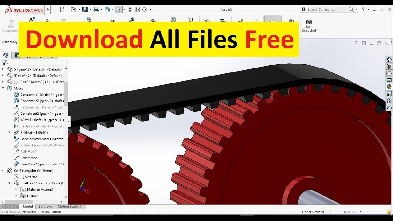 Учебное пособие SolidWorks: проектирование и сборка зубчатого ремня